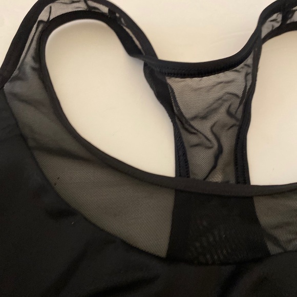 🟢2 FOR $15❣️VICTORIA’S SECRET SPORTS BRA *LARGE *BLACK & WHITE LOGO WITH MESH - Picture 9 of 11